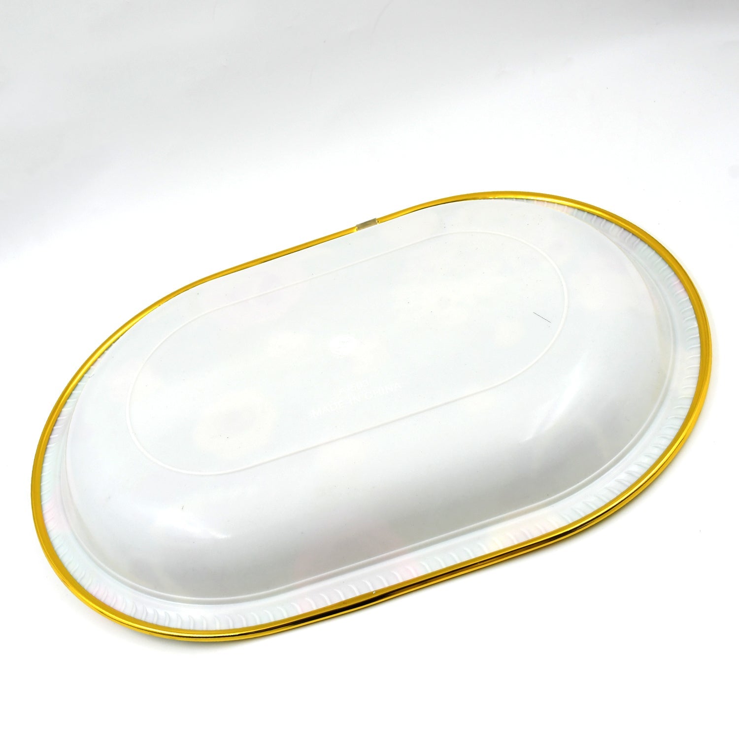 Big Plastic Flower Printed Design Serving Tray (1 Pc  35 X 24 Cm) Big Plastic Flower Printed Design Serving Tray (1 Pc  35 X 24 Cm)